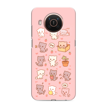 Силиконовый противоударный чехол на Nokia X20 с принтом Hello Kitty Хелоу Кити