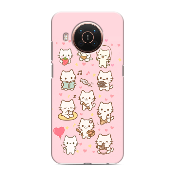 Силиконовый противоударный чехол на Nokia X20 с принтом Hello Kitty Хелоу Кити