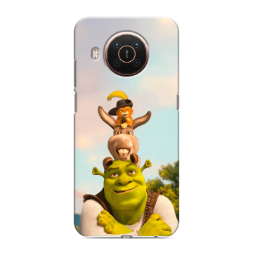 Силиконовый противоударный чехол на Nokia X20 с принтом Шрек Shrek