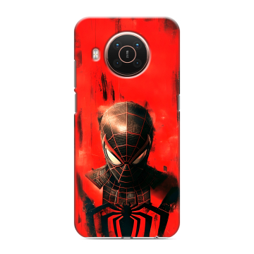 Силиконовый противоударный чехол на Nokia X20 с принтом человек паук spiderman