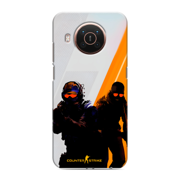 Силиконовый противоударный чехол на Nokia X20 с принтом Контер страйк Counter strike