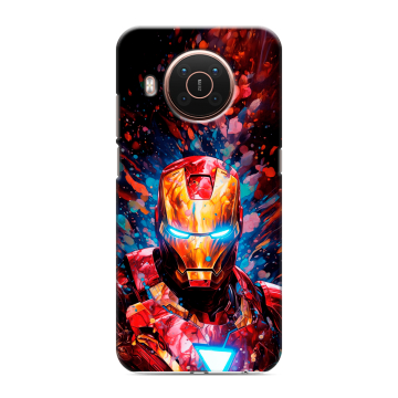 Силиконовый противоударный чехол на Nokia X20 с принтом Железный человек Ironman