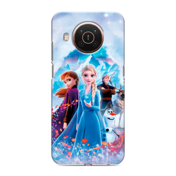 Силиконовый противоударный чехол на Nokia X20 с принтом Холодное сердце Frozen