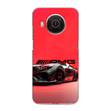 Силиконовый противоударный чехол на Nokia X20 с принтом Мерседес Mercedes AMG