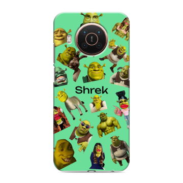 Силиконовый противоударный чехол на Nokia X20 с принтом Шрек Shrek