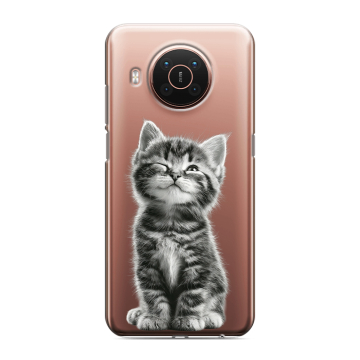 Силиконовый противоударный чехол на Nokia X20 с принтом Котенок