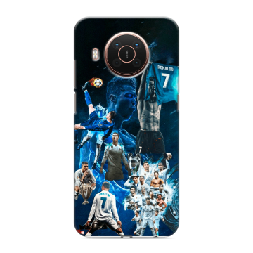 Силиконовый противоударный чехол на Nokia X20 с принтом Реал Роналдо