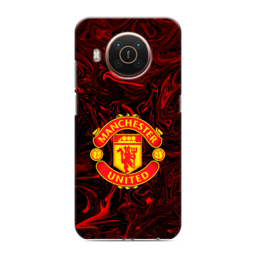 Силиконовый противоударный чехол на Nokia X20 с принтом Manchester United Силиконовый противоударный чехол на Nokia X20 с принтом Manchester United