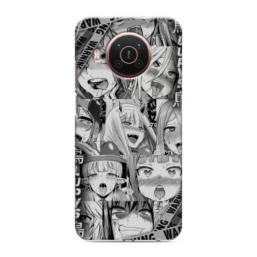Силиконовый противоударный чехол на Nokia X20 с принтом Ahegao Ахегао Аниме Силиконовый противоударный чехол на Nokia X20 с принтом Ahegao Ахегао Аниме