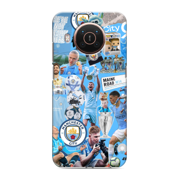 Силиконовый противоударный чехол на Nokia X20 с принтом Man City Манчестер Сити Силиконовый противоударный чехол на Nokia X20 с принтом Man City Манчестер Сити