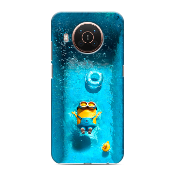 Силиконовый противоударный чехол на Nokia X20 с принтом Миньоны