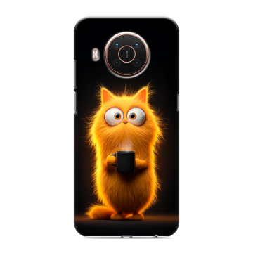 Силиконовый противоударный чехол на Nokia X20 с принтом Смешной кот Силиконовый противоударный чехол на Nokia X20 с принтом Смешной кот