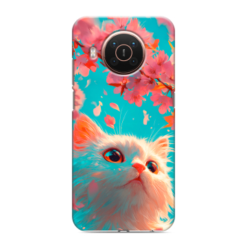Силиконовый противоударный чехол на Nokia X20 с принтом Красивый кот Силиконовый противоударный чехол на Nokia X20 с принтом Красивый кот