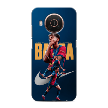Силиконовый противоударный чехол на Nokia X20 с принтом Барселона Barca Yamal Силиконовый противоударный чехол на Nokia X20 с принтом Барселона Barca Yamal