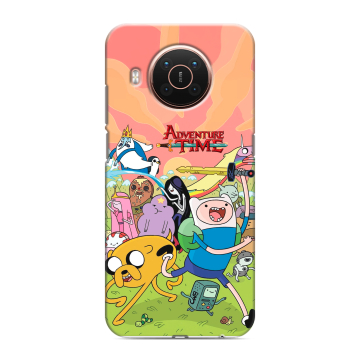 Силиконовый противоударный чехол на Nokia X20 с принтом Adventure time Время приключений Силиконовый противоударный чехол на Nokia X20 с принтом Adventure time Время приключений