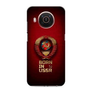 Силиконовый противоударный чехол на Nokia X20 с принтом Флаг Герб СССР Силиконовый противоударный чехол на Nokia X20 с принтом Флаг Герб СССР