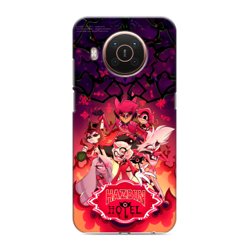 Силиконовый противоударный чехол на Nokia X20 с принтом Hazbin Hotel Отель Хазбин Силиконовый противоударный чехол на Nokia X20 с принтом Hazbin Hotel Отель Хазбин