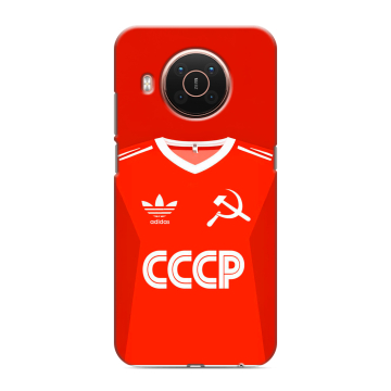 Силиконовый противоударный чехол на Nokia X20 с принтом Флаг Герб СССР Силиконовый противоударный чехол на Nokia X20 с принтом Флаг Герб СССР