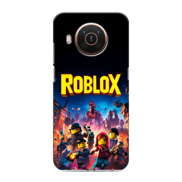 Силиконовый противоударный чехол на Nokia X20 с принтом Roblox Роблокс Силиконовый противоударный чехол на Nokia X20 с принтом Roblox Роблокс