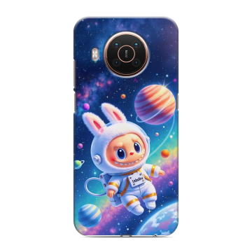 Силиконовый противоударный чехол на Nokia X20 с принтом Labubu Лабубу Силиконовый противоударный чехол на Nokia X20 с принтом Labubu Лабубу