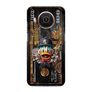 Силиконовый противоударный чехол на Nokia X20 с принтом Дональд Дак Доллар