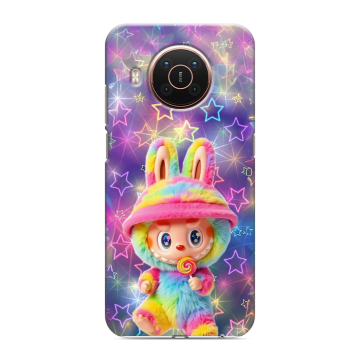 Силиконовый противоударный чехол на Nokia X20 с принтом Labubu Лабубу
