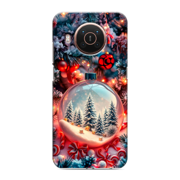 Силиконовый противоударный чехол на Nokia X20 с принтом Новый год Силиконовый противоударный чехол на Nokia X20 с принтом Новый год