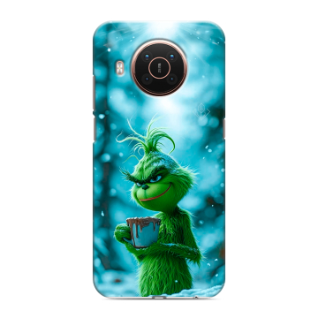 Силиконовый противоударный чехол на Nokia X20 с принтом Новый год гринч Силиконовый противоударный чехол на Nokia X20 с принтом Новый год гринч