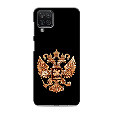 Силиконовый чехол на Samsung Galaxy M12 с принтом Герб России золотой Силиконовый чехол на Samsung Galaxy M12 с принтом Герб России золотой