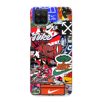 Силиконовый чехол на Samsung Galaxy M12 с принтом Найк Nike яркий Силиконовый чехол на Samsung Galaxy M12 с принтом Найк Nike яркий