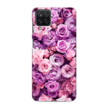 Силиконовый чехол на Samsung Galaxy M12 с принтом лавандовые розы Силиконовый чехол на Samsung Galaxy M12 с принтом лавандовые розы