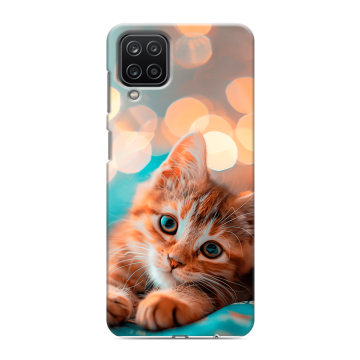 Силиконовый чехол на Samsung Galaxy M12 с принтом котик Силиконовый чехол на Samsung Galaxy M12 с принтом котик