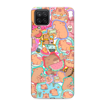 Силиконовый чехол на Samsung Galaxy M12 с принтом капибары Силиконовый чехол на Samsung Galaxy M12 с принтом капибары