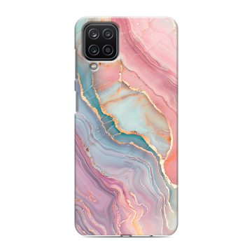 Силиконовый чехол на Samsung Galaxy M12 с принтом розовый мрамор Силиконовый чехол на Samsung Galaxy M12 с принтом розовый мрамор