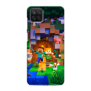 Силиконовый чехол на Samsung Galaxy M12 с принтом Майнкрафт Minecraft Силиконовый чехол на Samsung Galaxy M12 с принтом Майнкрафт Minecraft