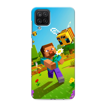 Силиконовый чехол на Samsung Galaxy M12 с принтом Майнкрафт Minecraft
