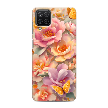 Силиконовый чехол на Samsung Galaxy M12 с принтом Цветы и бабочки Силиконовый чехол на Samsung Galaxy M12 с принтом Цветы и бабочки