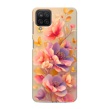 Силиконовый чехол на Samsung Galaxy M12 с принтом Цветы и бабочки Силиконовый чехол на Samsung Galaxy M12 с принтом Цветы и бабочки