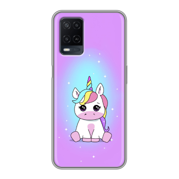 Силиконовый чехол на OPPO A54 с принтом Единорог Силиконовый чехол на OPPO A54 с принтом Единорог