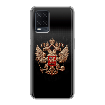 Силиконовый чехол на OPPO A54 с принтом Герб России Силиконовый чехол на OPPO A54 с принтом Герб России