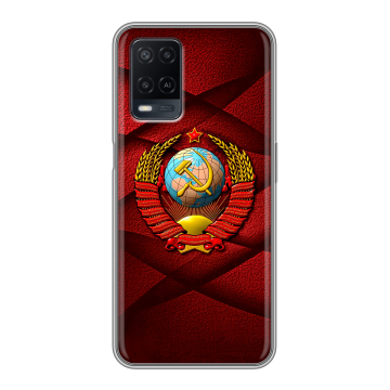 Силиконовый чехол на OPPO A54 с принтом Герб СССР Силиконовый чехол на OPPO A54 с принтом Герб СССР