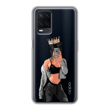 Силиконовый чехол на OPPO A54 с принтом Женские принты Силиконовый чехол на OPPO A54 с принтом Женские принты