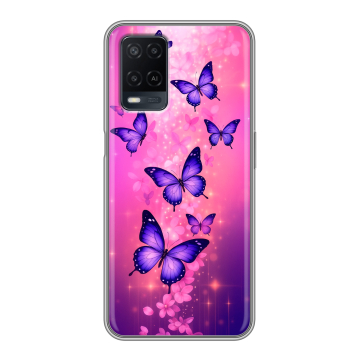 Силиконовый чехол на OPPO A54 с принтом Бабочки Силиконовый чехол на OPPO A54 с принтом Бабочки