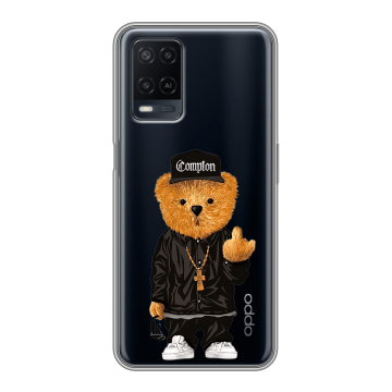 Силиконовый чехол на OPPO A54 с принтом Мишка