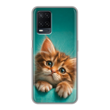 Силиконовый чехол на OPPO A54 с принтом котенок Силиконовый чехол на OPPO A54 с принтом котенок