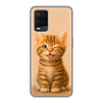 Силиконовый чехол на OPPO A54 с принтом котенок Силиконовый чехол на OPPO A54 с принтом котенок