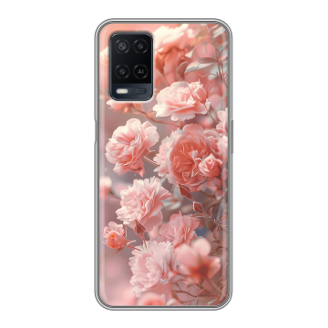 Силиконовый чехол на OPPO A54 с принтом Розовые розы