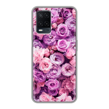 Силиконовый чехол на OPPO A54 с принтом лавандовые розы