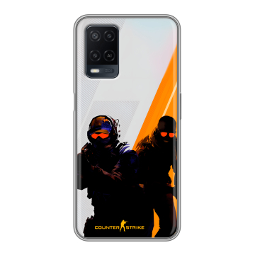 Силиконовый чехол на OPPO A54 с принтом Контер страйк Counter strike
