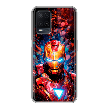 Силиконовый чехол на OPPO A54 с принтом Железный человек Ironman Силиконовый чехол на OPPO A54 с принтом Железный человек Ironman